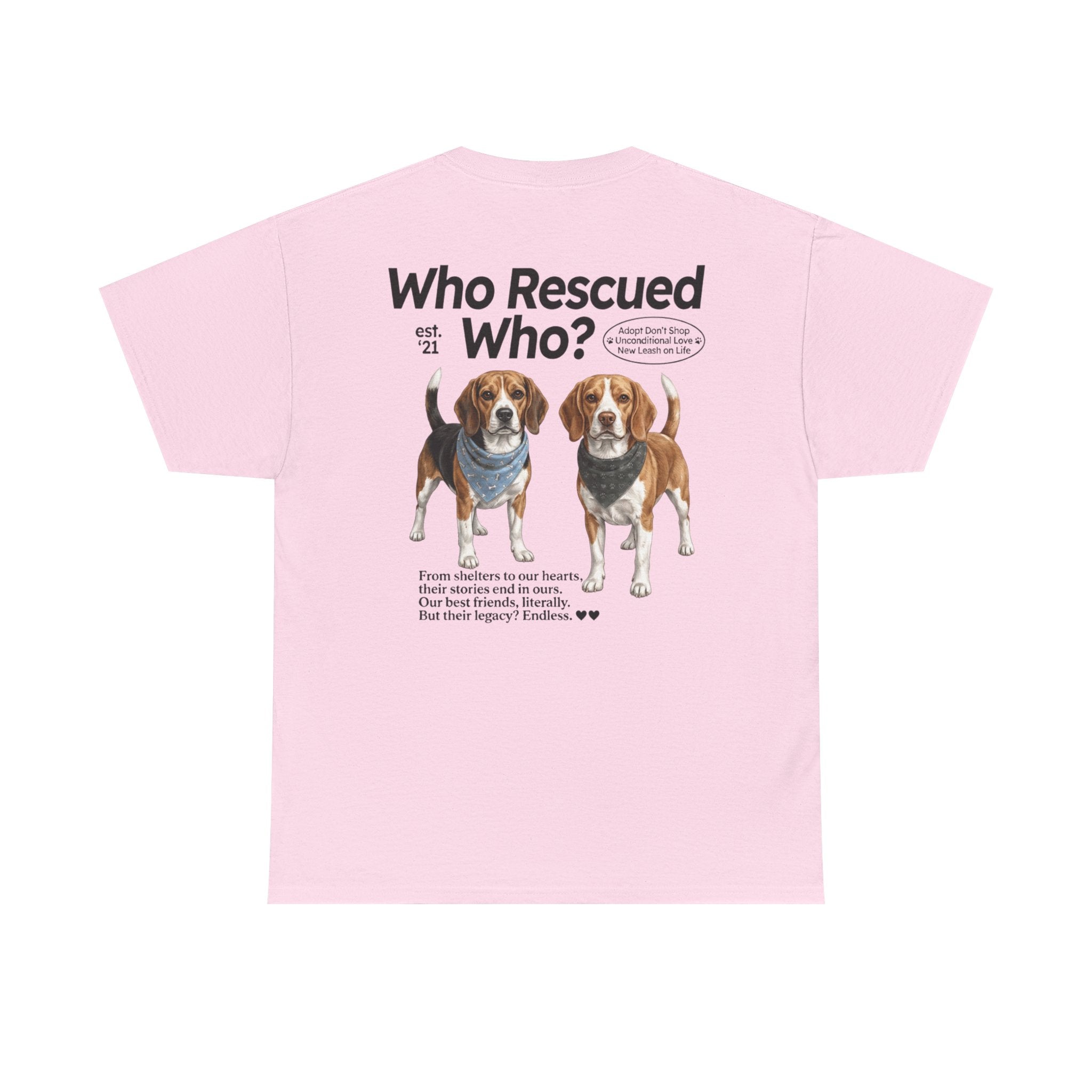 Beagle - Who Rescued Who? T-Shirt