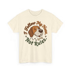 Beagle “I Follow My Nose. Not Rules.” Unisex Heavy Cotton Tee