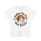 Beagle “I Follow My Nose. Not Rules.” Unisex Heavy Cotton Tee