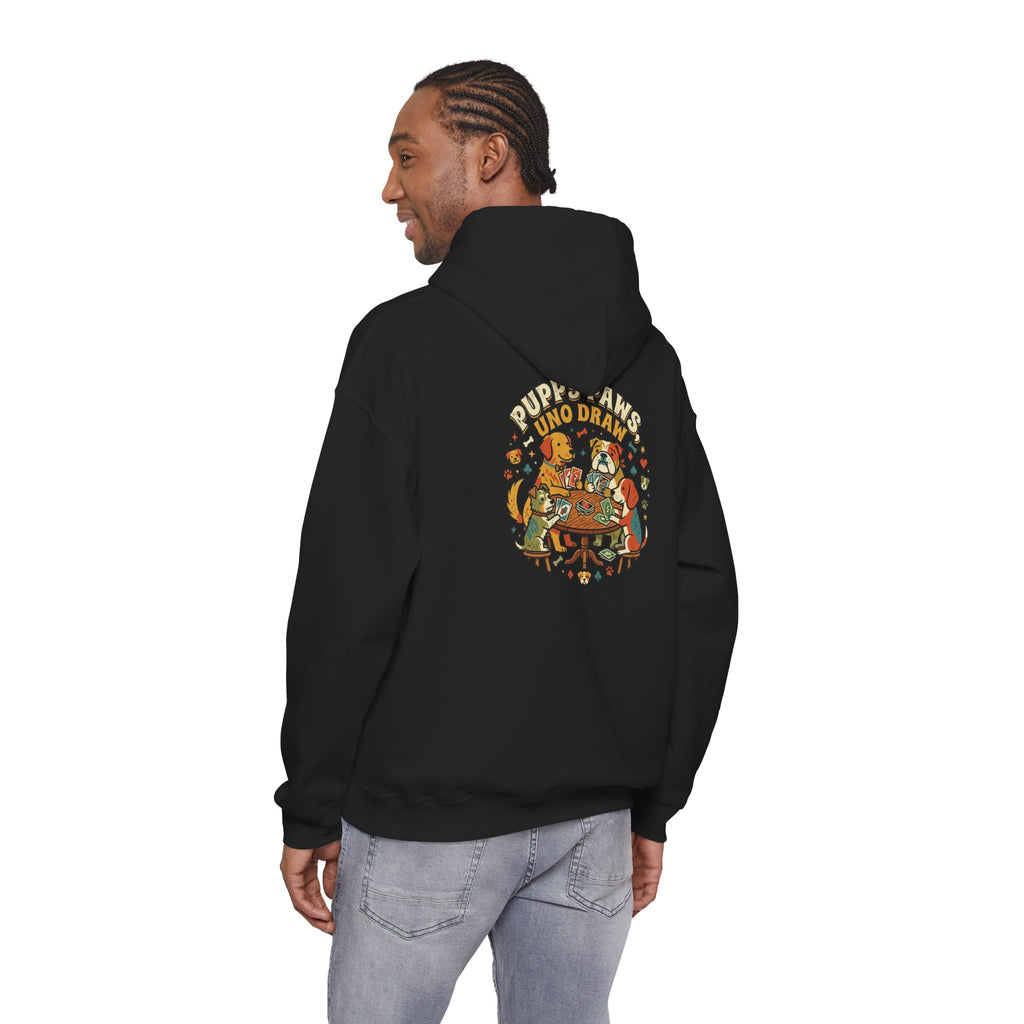 Puppy Paws, Uno Draws Hoodie — Funny Dog Lover Sweatshirt