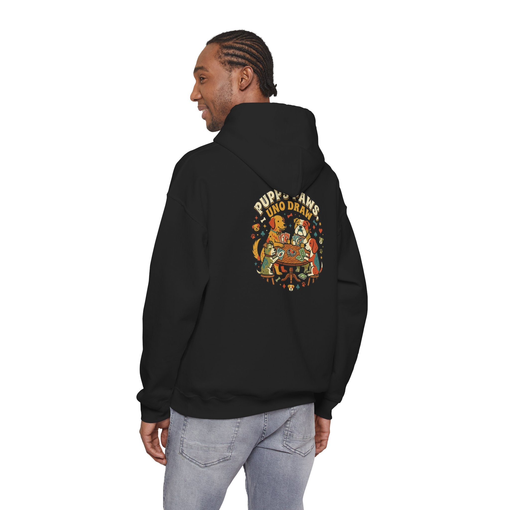 Puppy Paws, Uno Draws Hoodie — Funny Dog Lover Sweatshirt