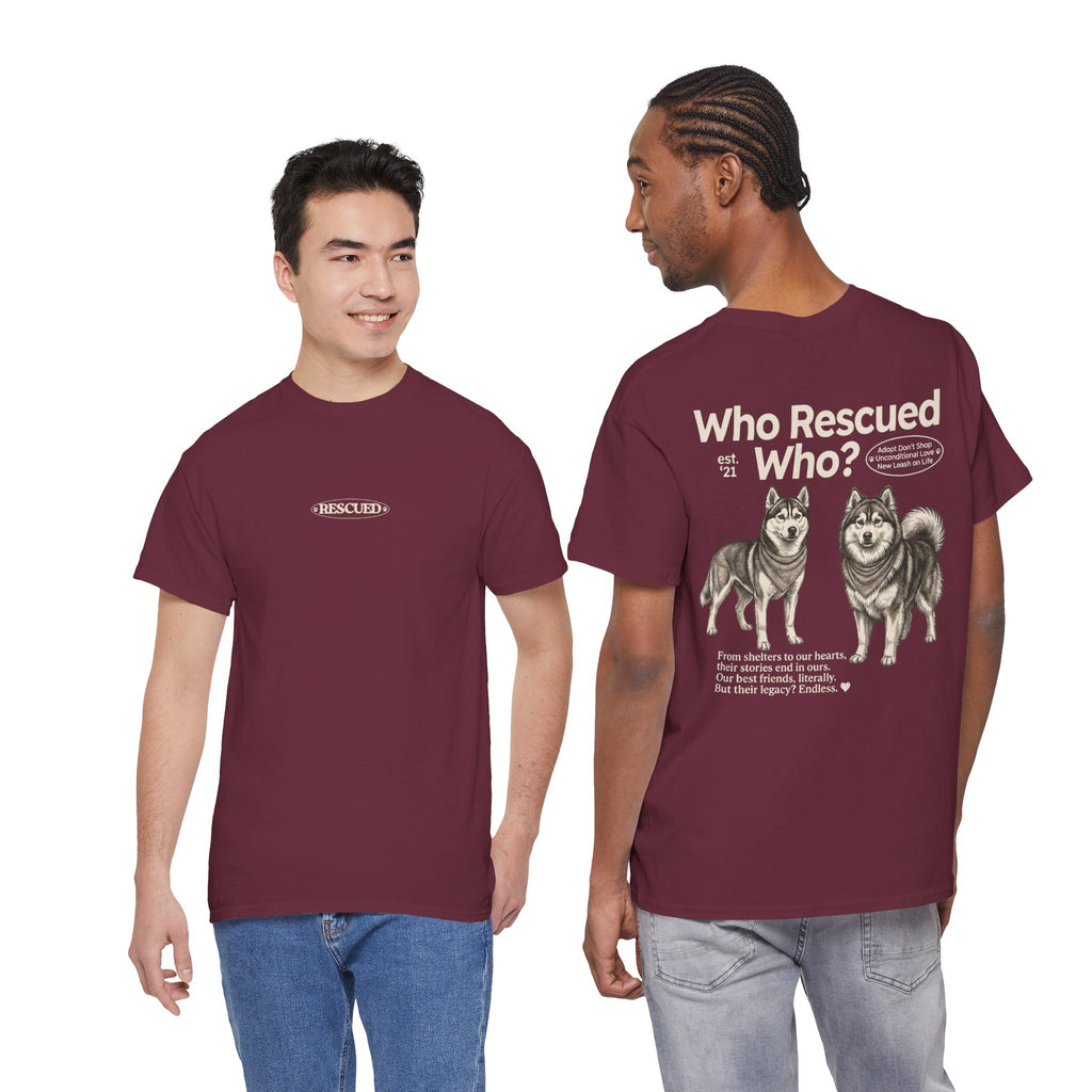 Husky - Who Rescued Who? T-Shirt