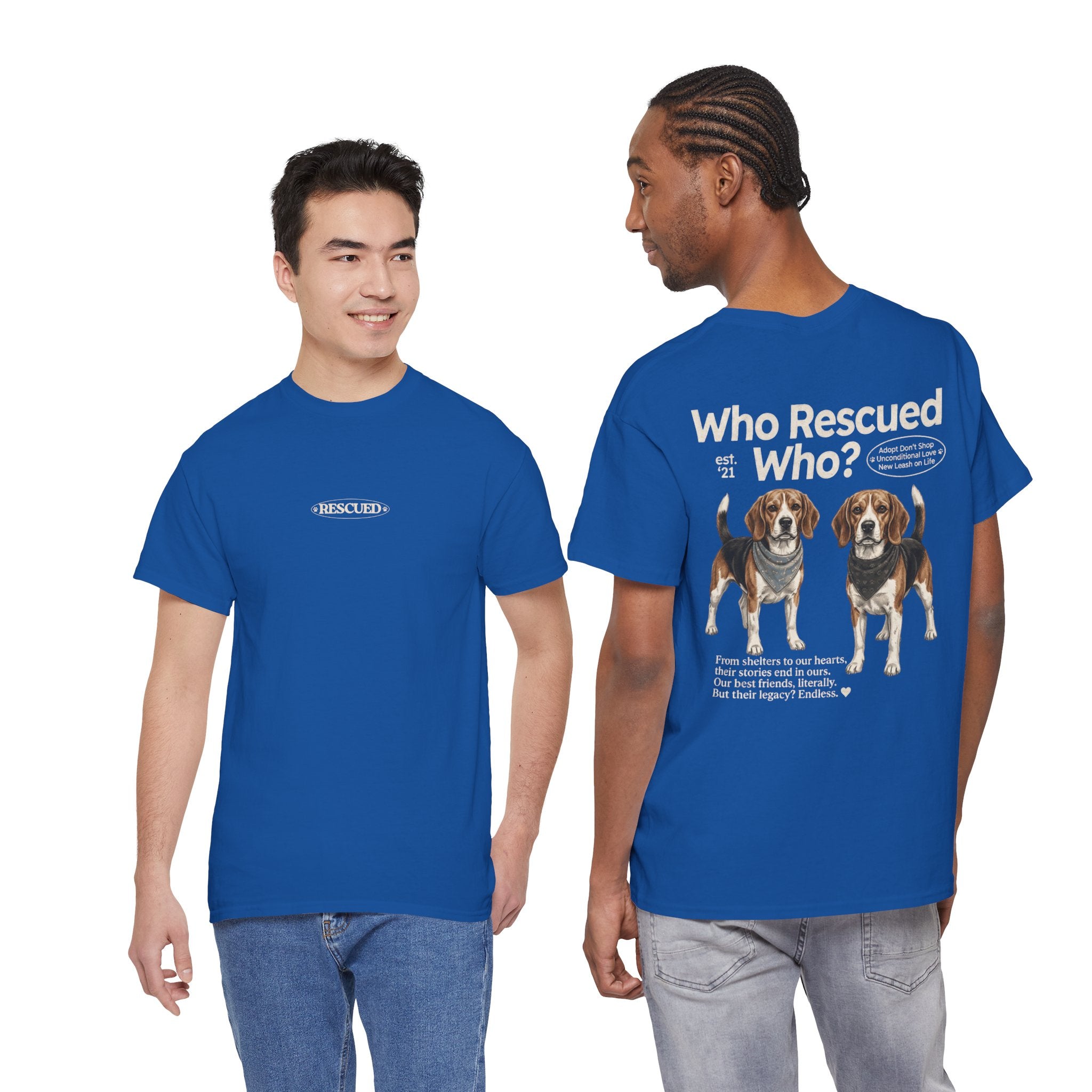 Beagle - Who Rescued Who? T-Shirt