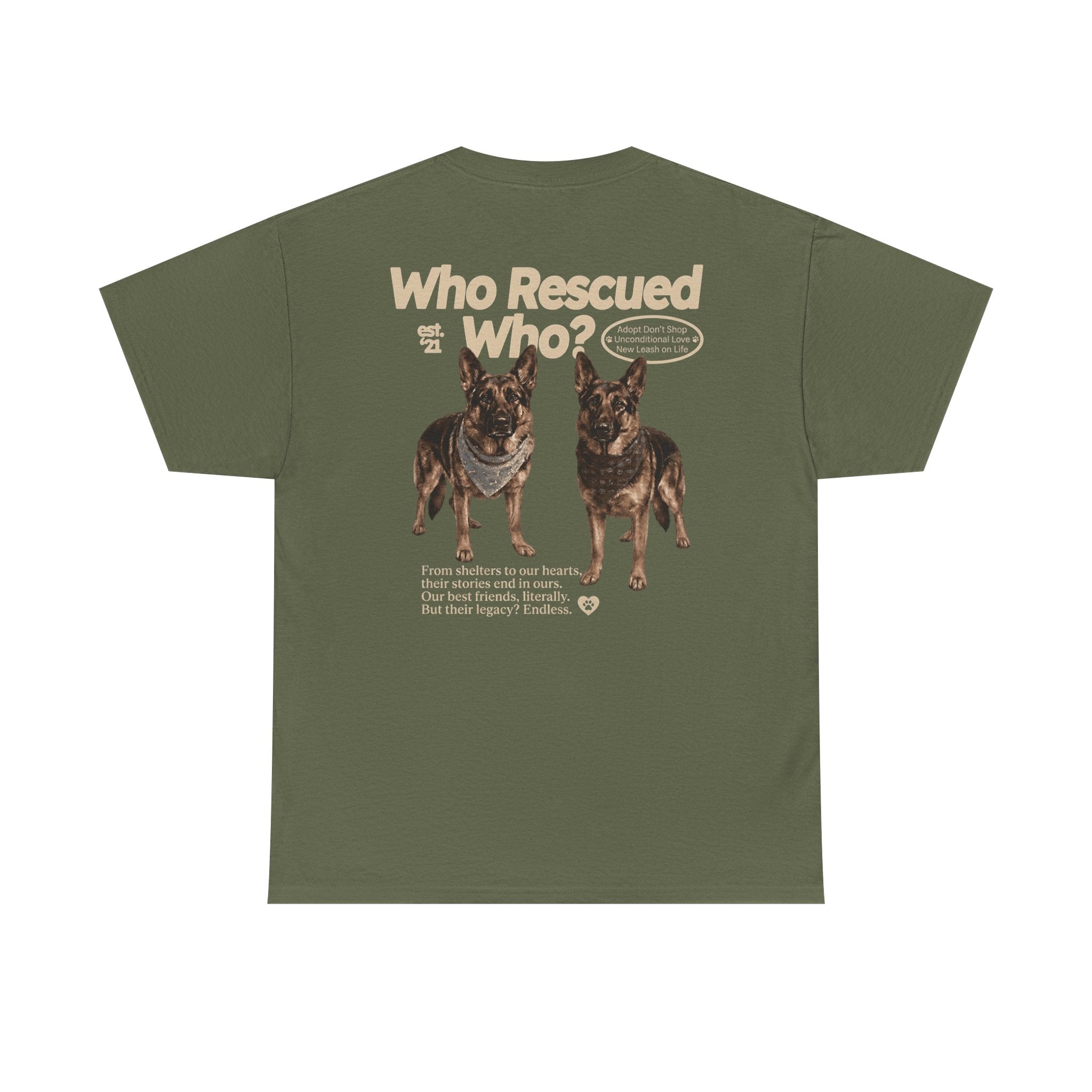 Who Rescued Who? German Shepard T-Shirt