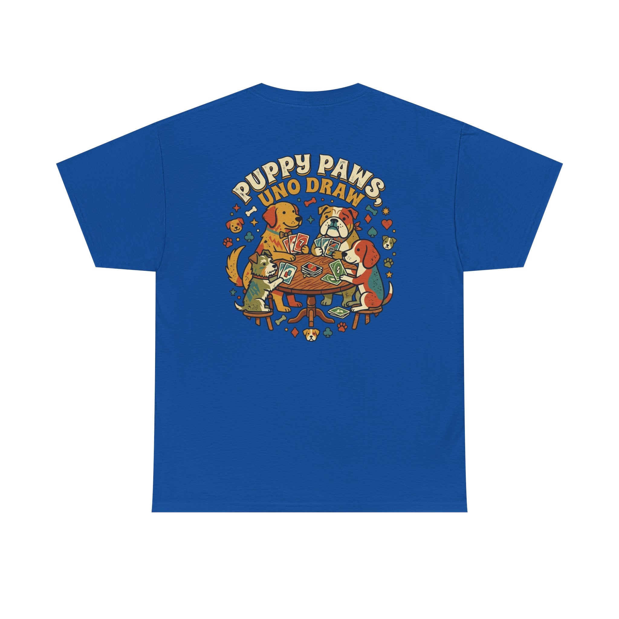 Puppy Paws, Uno Draws T-Shirt — Funny Dog Lover Card Game Tee